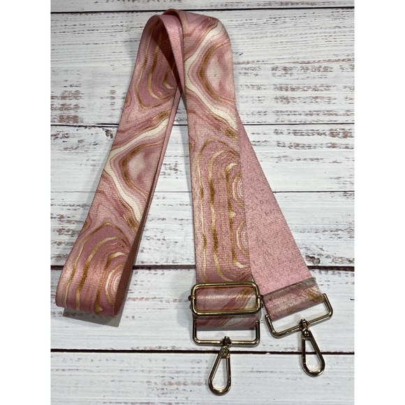 kenzie Handbags - Kenzie adjustable strap for interchangeable bags 58inches Long |pink & gold